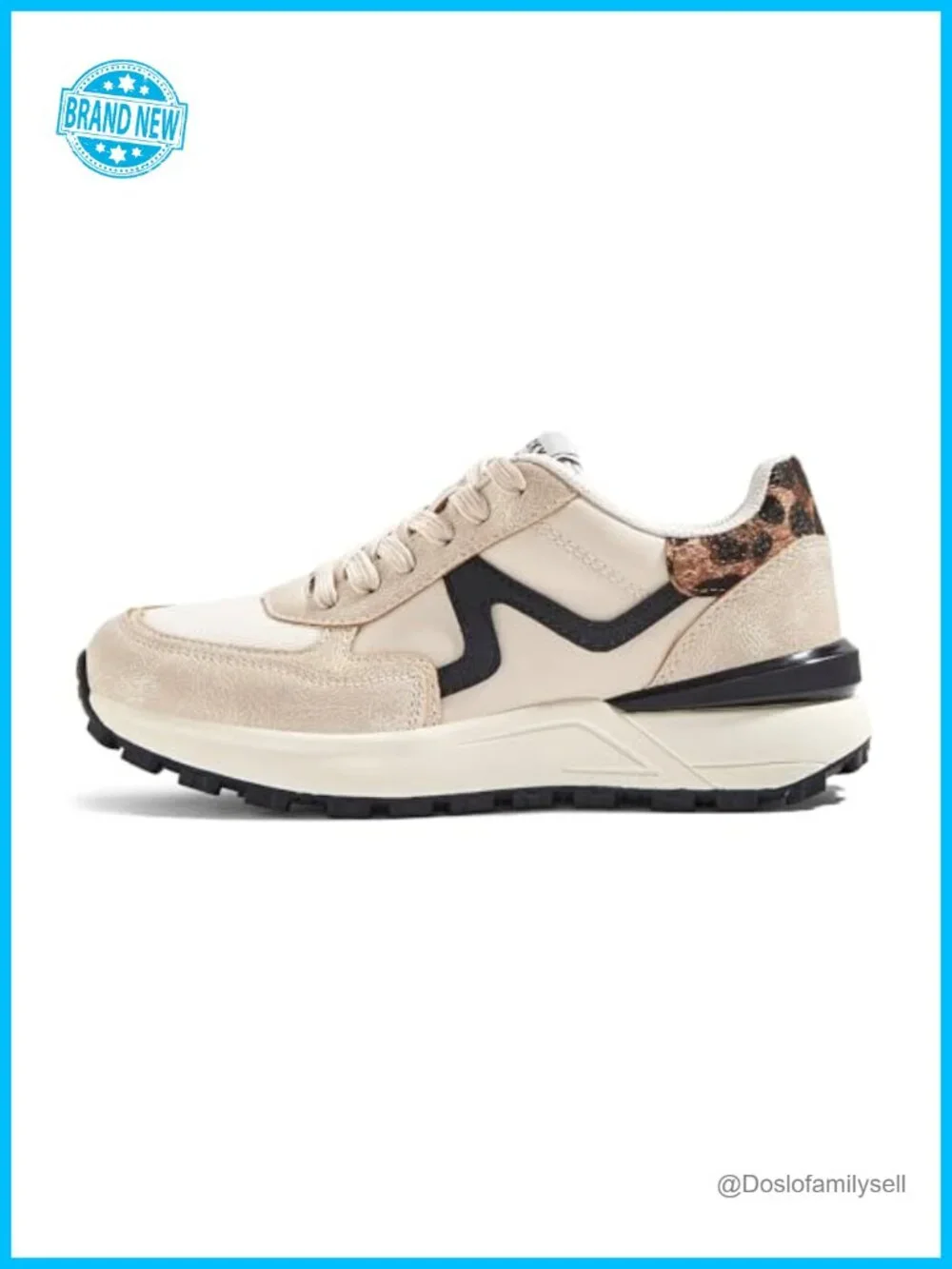 LUCKY STEP Women's Retro Fashion Casual Sneakers Faux Leather Suede Walking